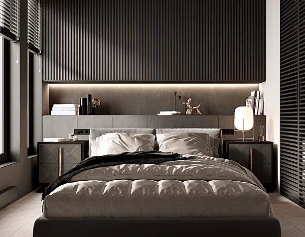 Neutral and cozy bedroom/Нейтральная и уютная спальня.