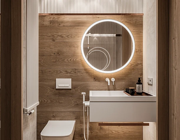 Design of a small bathroom in a country house