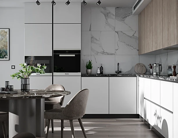 Kitchen in a contemporary style (сделано по референсу)