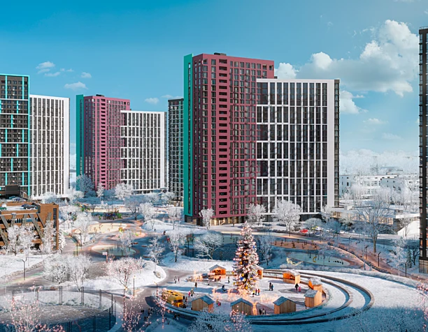 New Year render of Residential complex "Dibrova Park"