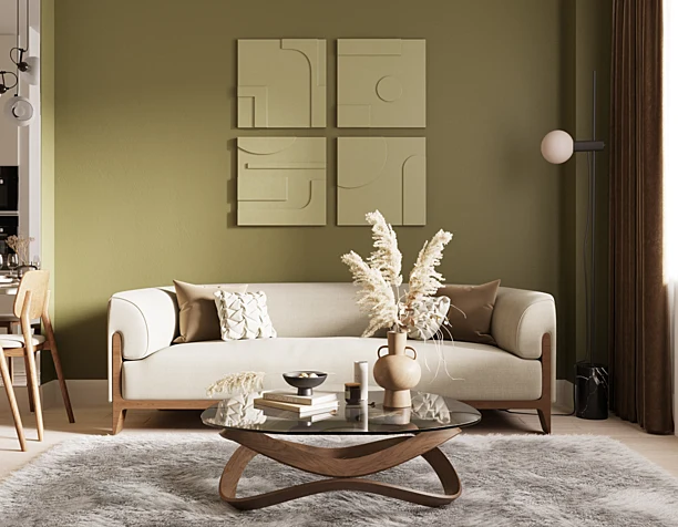 Apartment in green colors