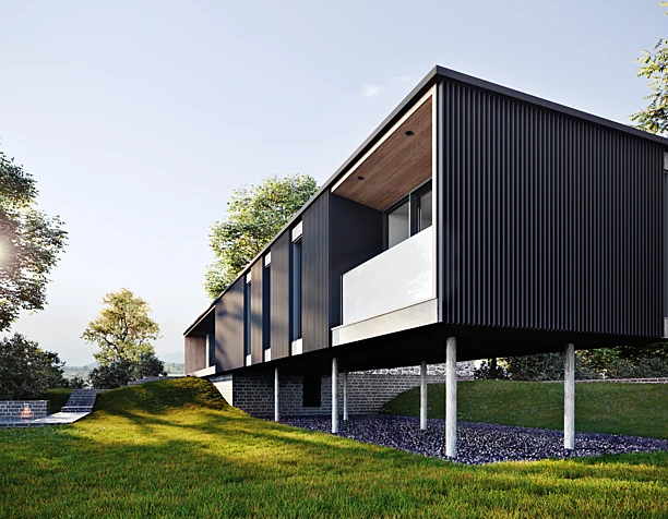 House on the English coast (сделано по референсу)
