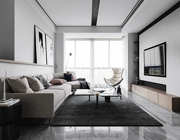 Contracted sitting room