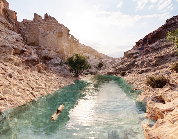 Mountain Mar Saba in Syriac/Горы в Иорданий
