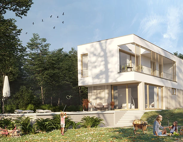 House in the woods.