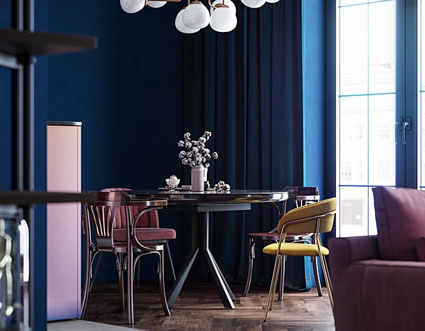 3d visualization of the kitchen living room