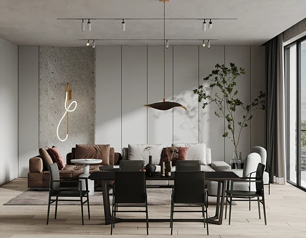 Living room + kitchen visualization