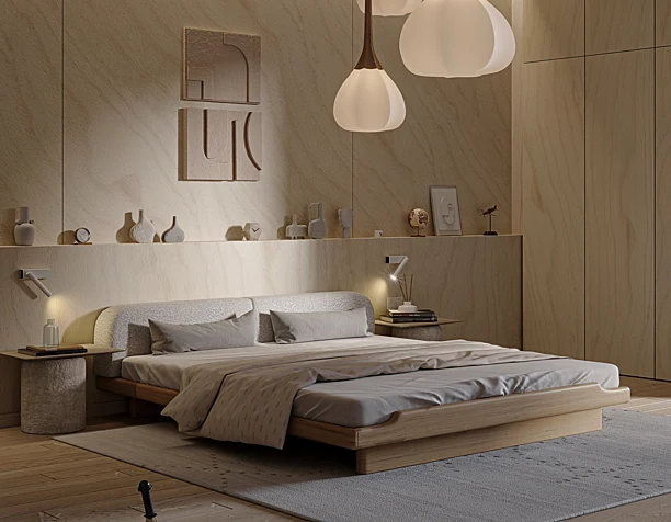 Wooden style bedroom