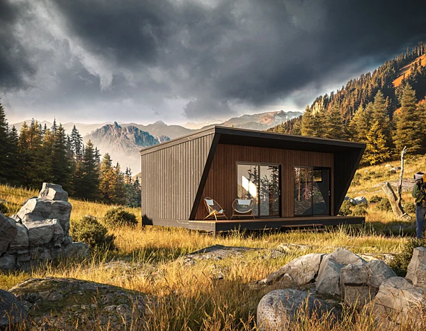 Tiny house in the mountain