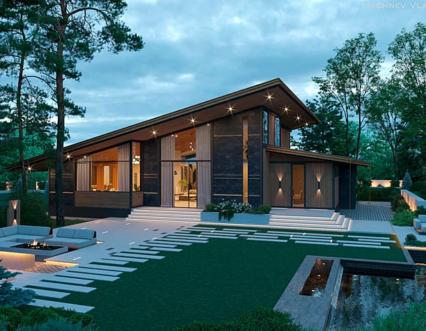 Villa visualization for billboard 4K
