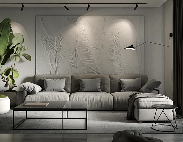 Living room in grey