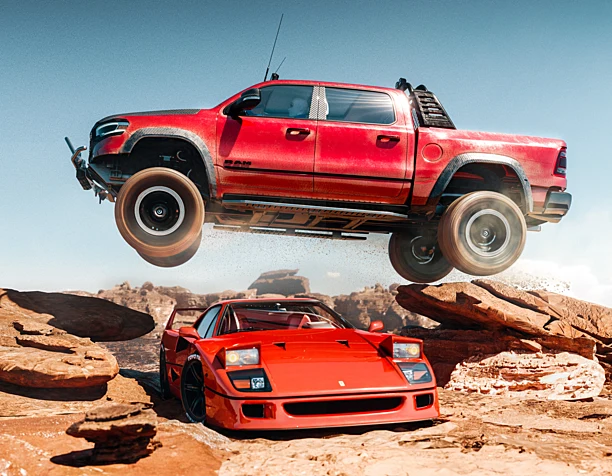 RAN TRX & Ferrari F40 \\\ 3d render