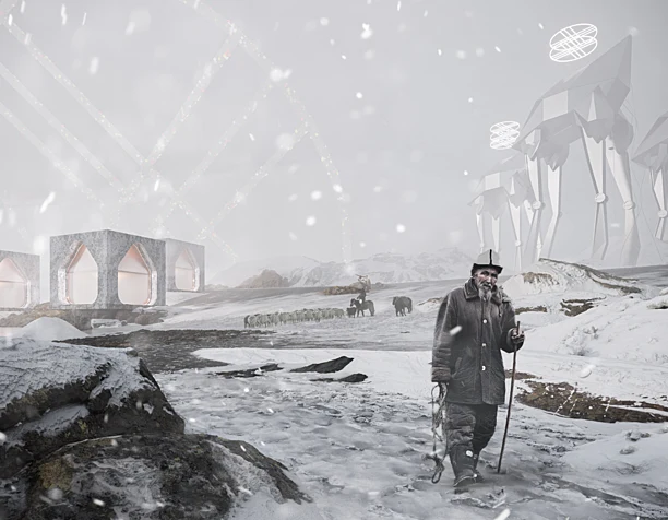 "Nomadic yurts"
