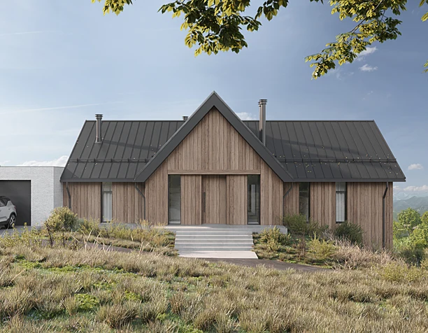 Visualization of a private house in Russia.