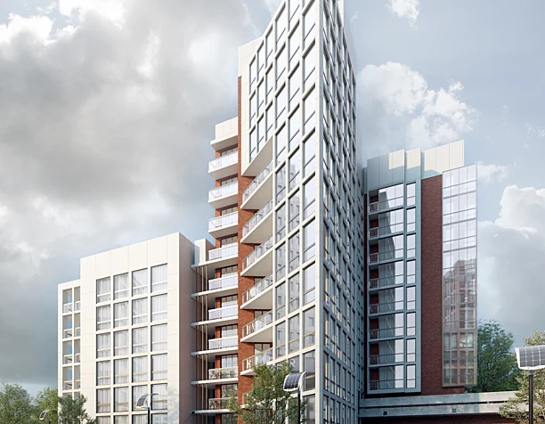 Residential building visualization(сделано по референсу)