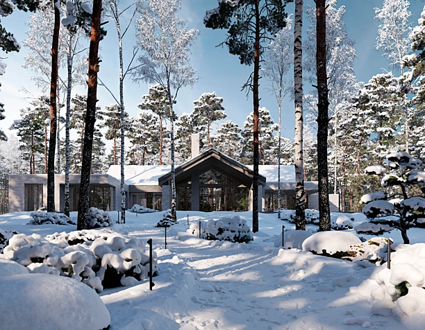 Visualization of a private house in Tula.