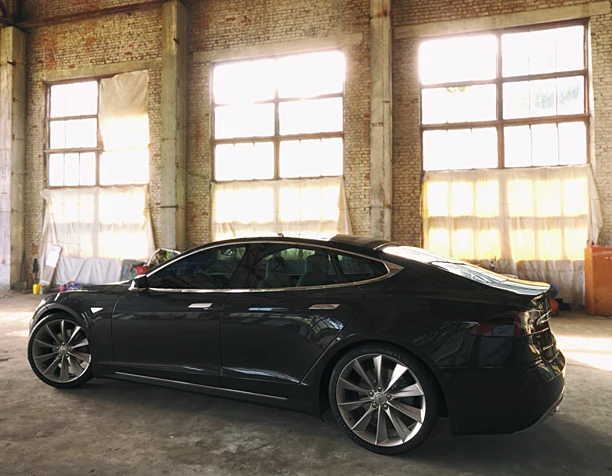 Tesla in the hangar