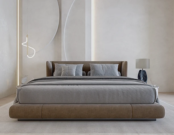 Master bedroom with bathroom