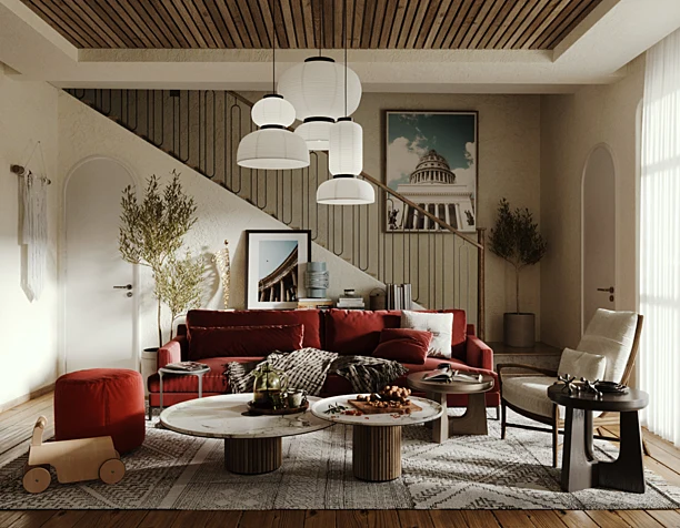 living room wabi sabi