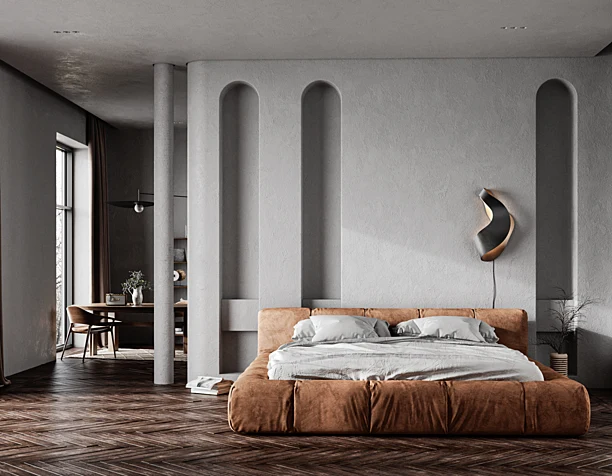 Brown bedroom
