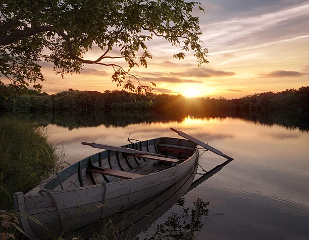 evening landscape (выполнено по референсу)