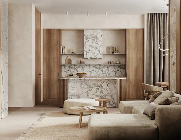 LIVING ROOM PROJECT IN SOCHI