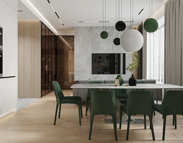 Living room - Kitchen & Hall