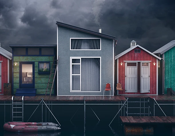 Exterior visualization of the fishing pier