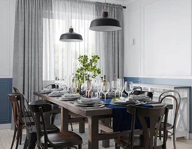 SCANDINAVIAN STYLE KITCHEN AND DINING ROOM