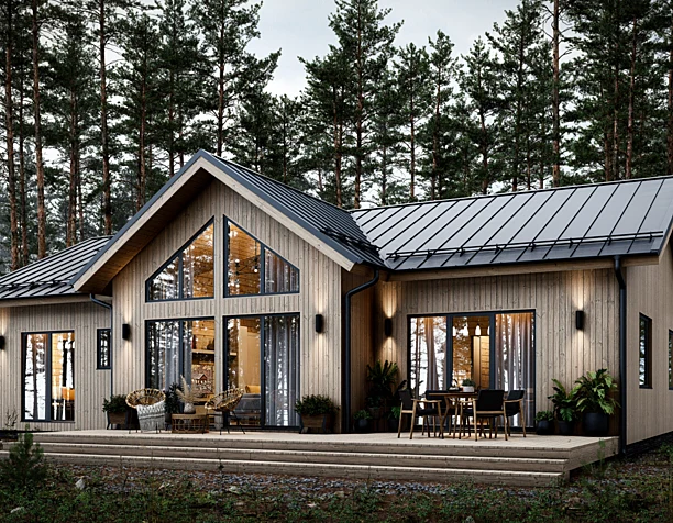 HOUSE IN A PINE FOREST