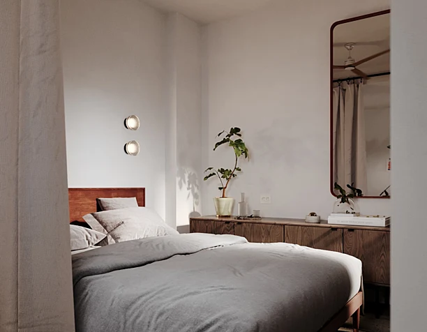 Apartment in Barcelona. Bedroom & Cabinet (сделано по референсу)