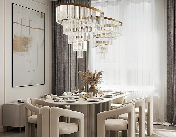 The apartment in soft colors