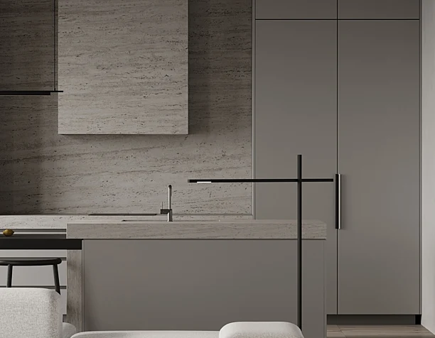 kitchen and living room