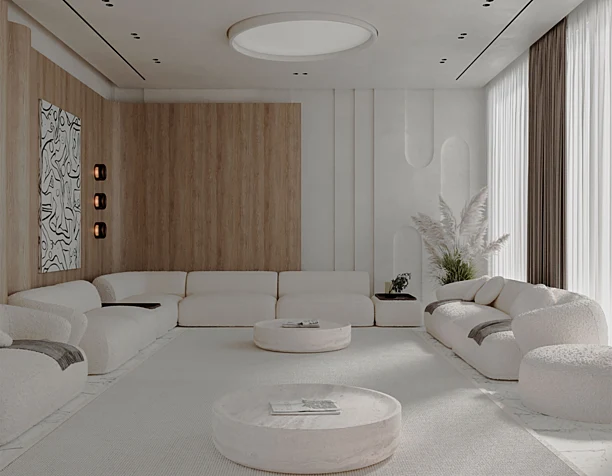 White interior visualisation r/w