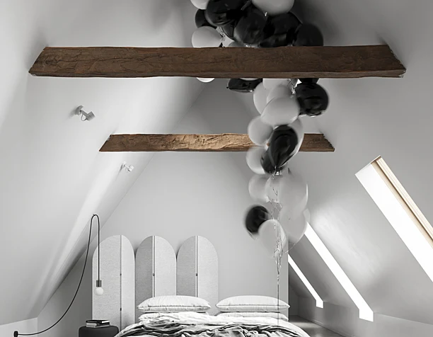 white & black