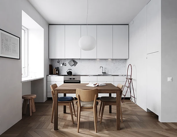 Kitchen in a natural look (сделано по референсу)