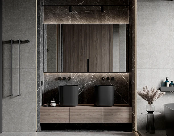 Modern Black Bathroom