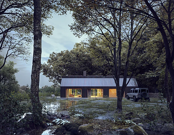 Cabin in the forest (remaster) (сделано по референсу)