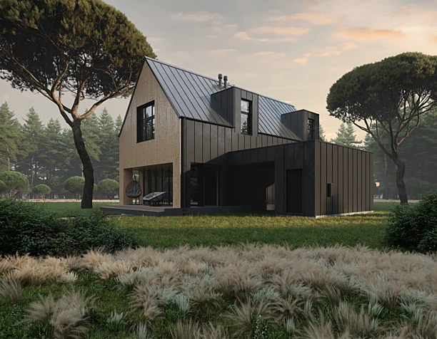 Barnhouse and forest