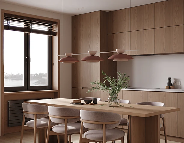 Minimalist beige apartment design