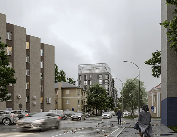 Visualization of the project of the club house on the street 1905 Voronezh