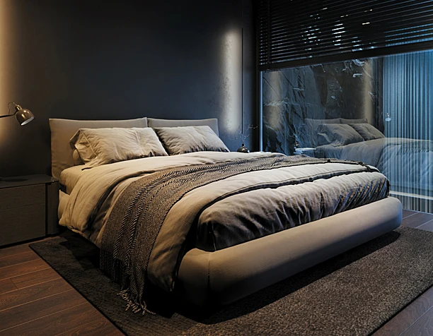 Dark bedroom
