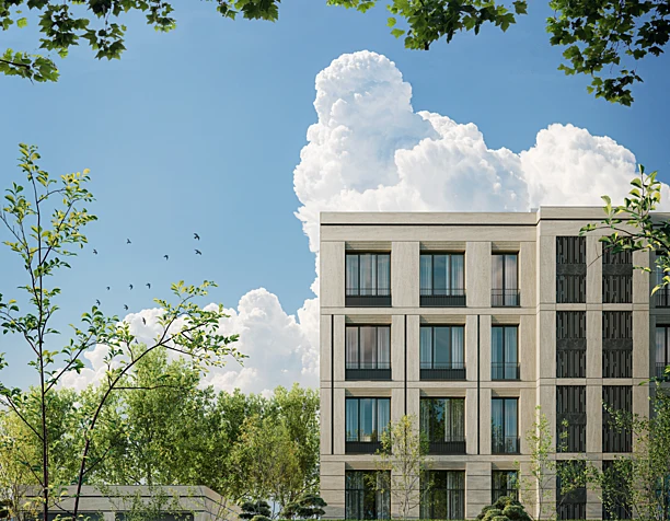 Visualization of the residential complex "Gallery house"