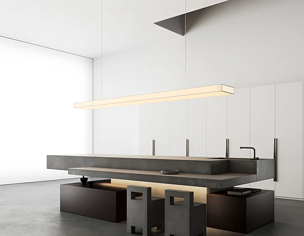 A bold design kitchen island