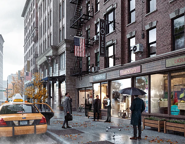NY st. Archiviz fantasy