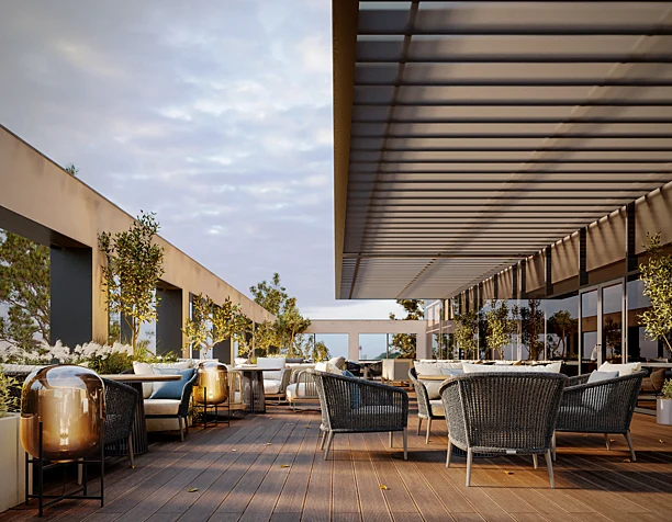 Trilliant hotel terrace