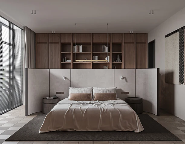 Men's bedroom visualisation, commercial project.