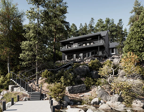 Lake Tahoe Cabins (сделано по референсу)
