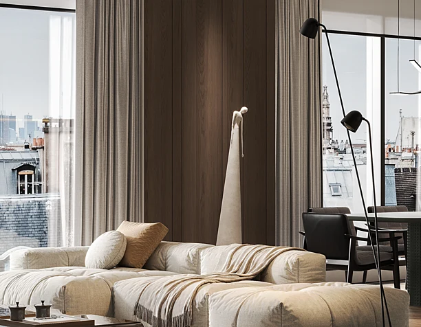 Modern living room design and visualization