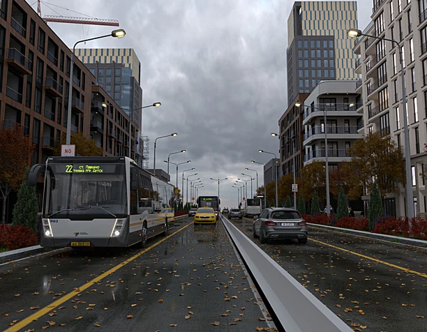 Autumn view of the city